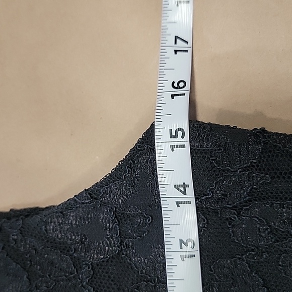 Molly Malloy Evening, Size 6 Vintage Black Lace Overlay Cocktail Evening Dress - Picture 8 of 12